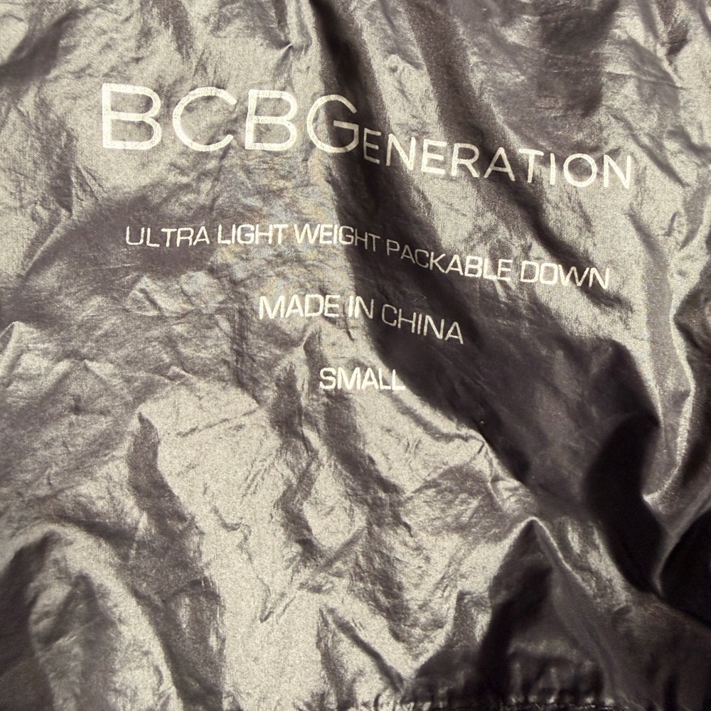 Bcbgeneration Ultralight Packable Black Jacket- S… - image 5